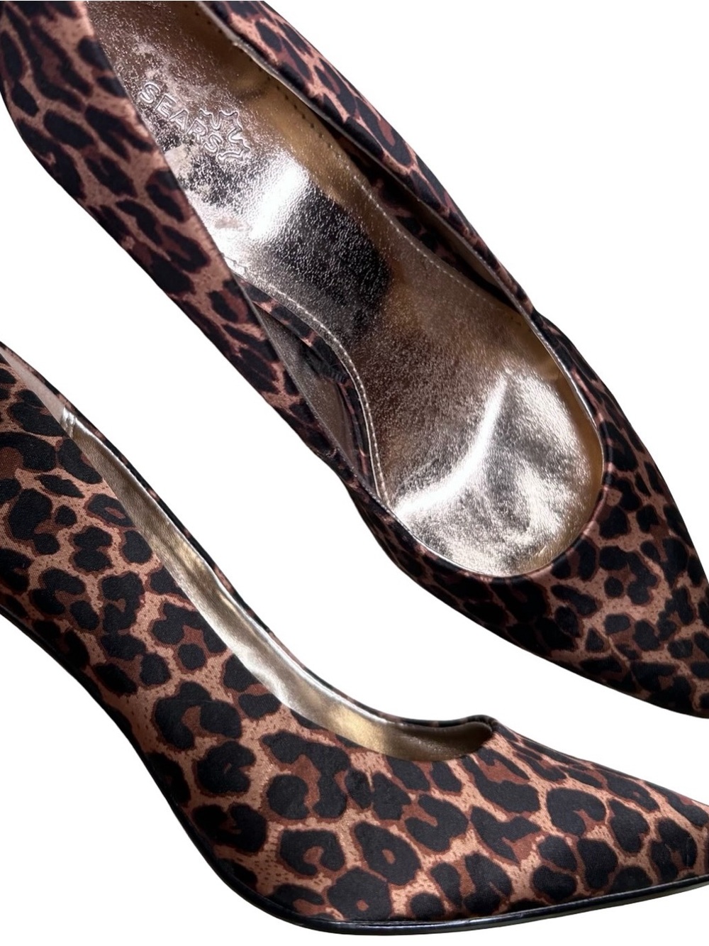 Deadstock BRAND NEW Sears Leopard Print Pointed Toe Pumps | Stiletto Heels